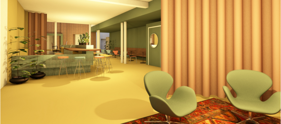 Simulatie van nieuwe foyer